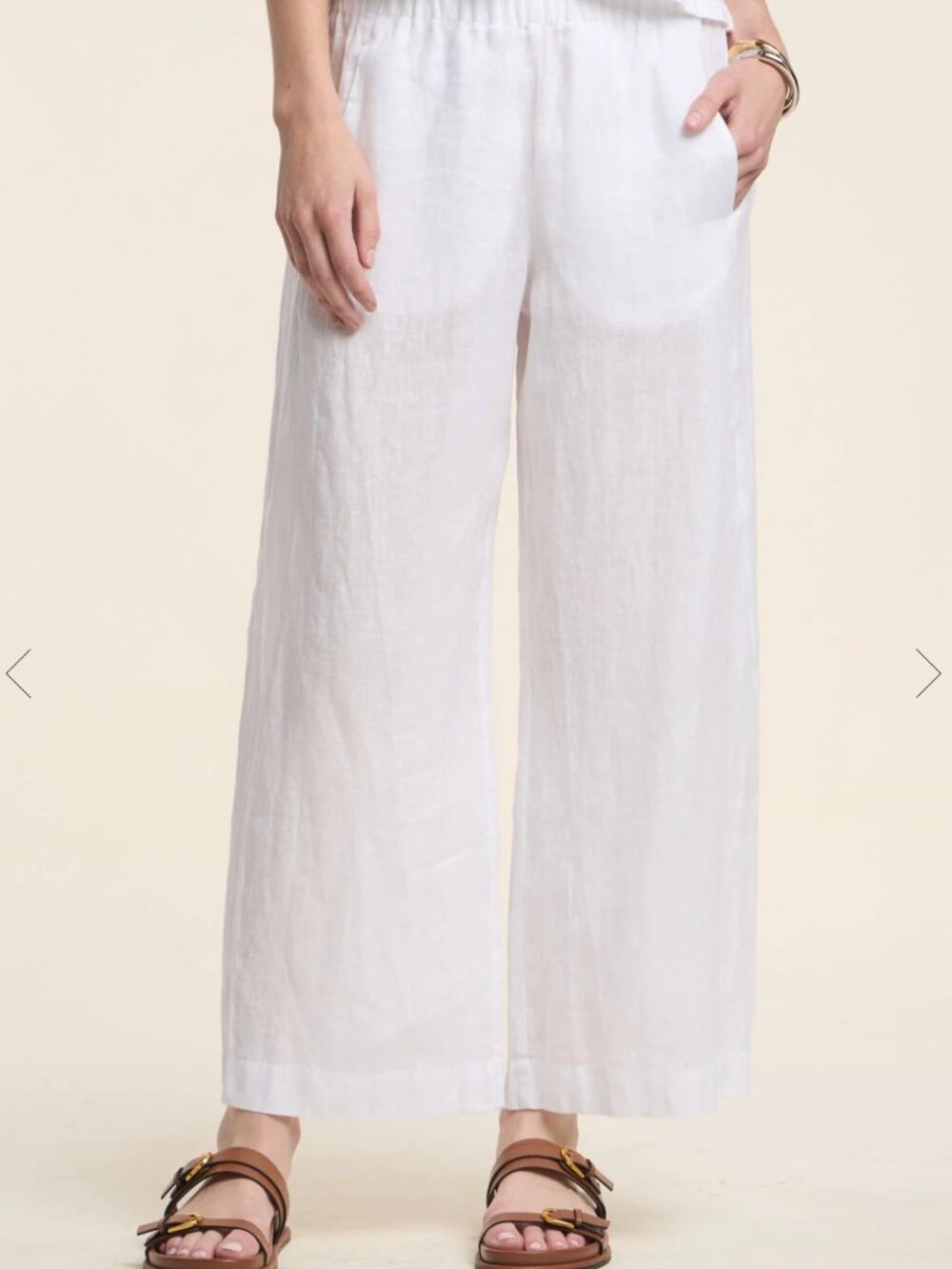 Velvet lola linen pant - size xs - white